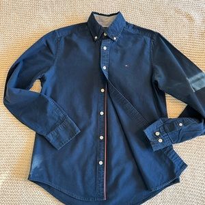 Tommy Hilfiger Navy Blue Button Down Shirt XS
